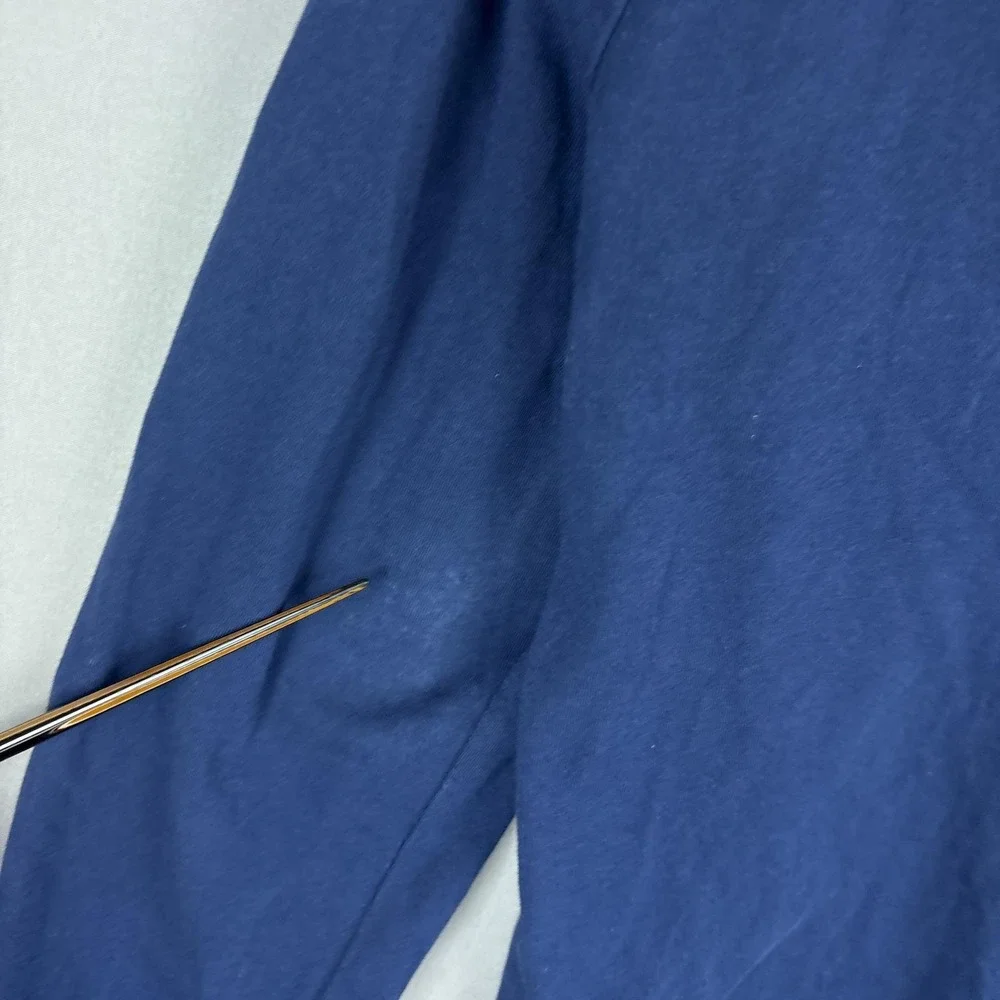 Polo Ralph Lauren Long Sleeve Hooded Shirt Mens Medium‎ Pima Cotton Navy Blue